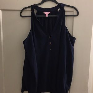 Lilly Pulitzer Elsa Cold Shoulder Top